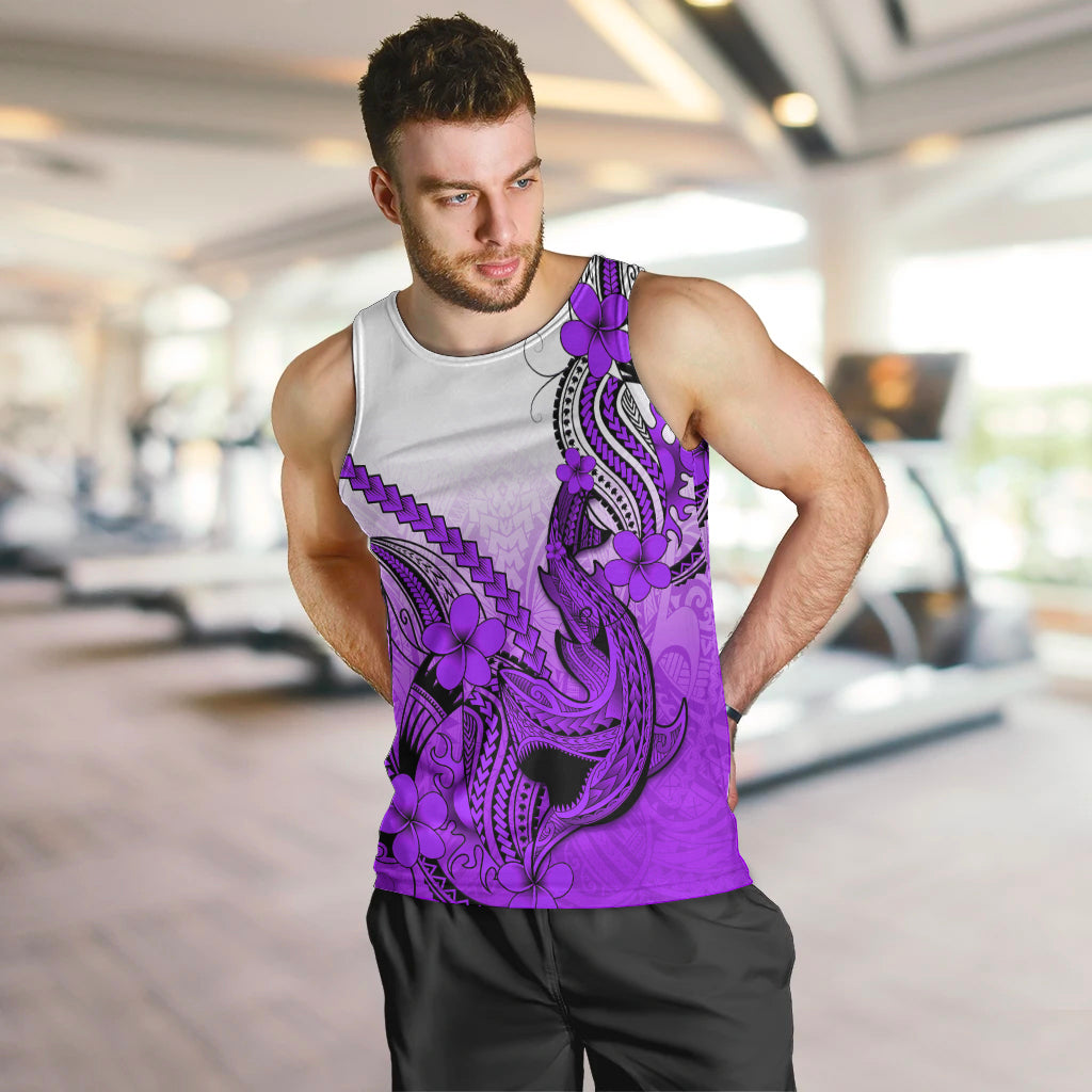 hawaii-men-tank-top-polynesian-shark-tattoo-with-plumeria-purple-gradient