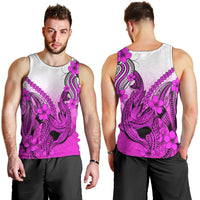 hawaii-men-tank-top-polynesian-shark-tattoo-with-plumeria-pink-gradient