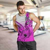 hawaii-men-tank-top-polynesian-shark-tattoo-with-plumeria-pink-gradient