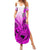 Hawaii Summer Maxi Dress Polynesian Shark Tattoo With Plumeria Pink Gradient - Wonder Print Shop