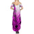 Hawaii Summer Maxi Dress Polynesian Shark Tattoo With Plumeria Pink Gradient - Wonder Print Shop