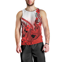 hawaii-men-tank-top-polynesian-shark-tattoo-with-plumeria-red-gradient