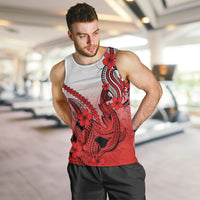 hawaii-men-tank-top-polynesian-shark-tattoo-with-plumeria-red-gradient