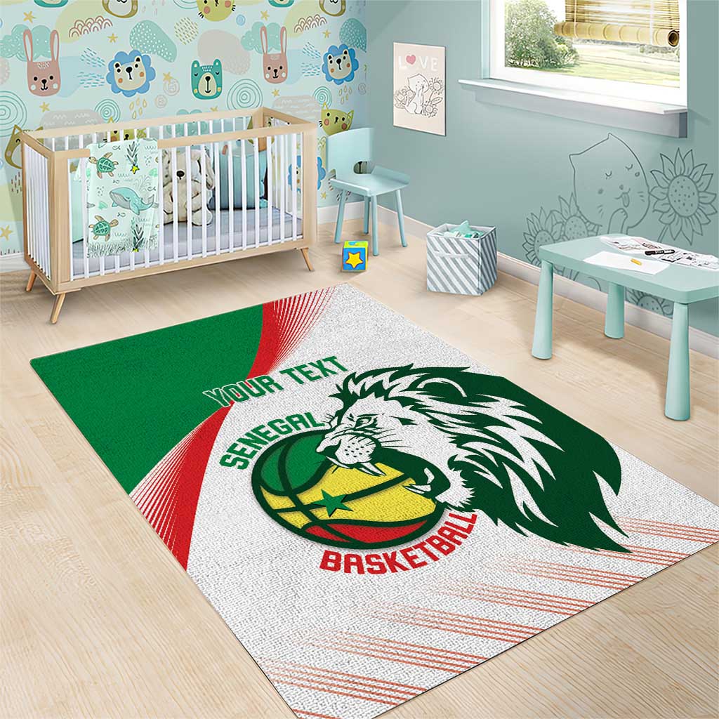 Senegal Basketball Custom Area Rug Come On Lions - Wonder Print Shop