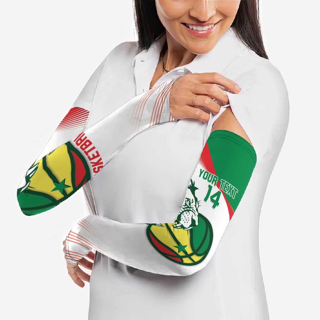 Senegal Basketball Custom Arm Sleeves Come On Lions - Wonder Print Shop