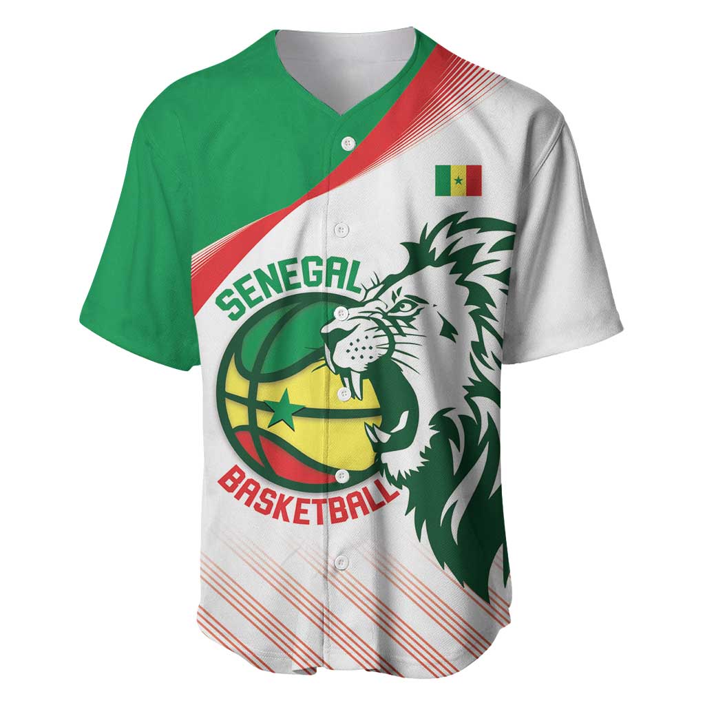 Senegal Basketball Custom Baseball Jersey Come On Lions - Wonder Print Shop