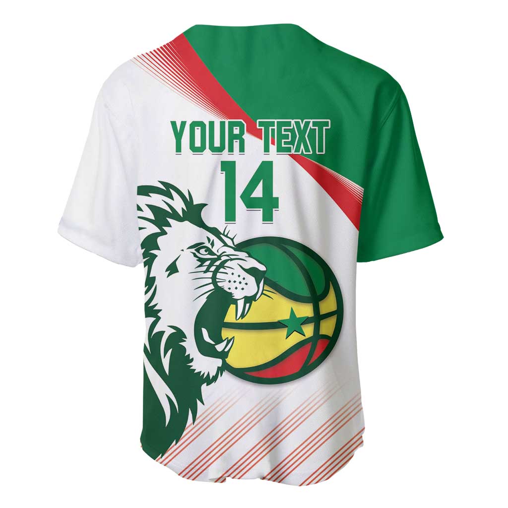 Senegal Basketball Custom Baseball Jersey Come On Lions - Wonder Print Shop