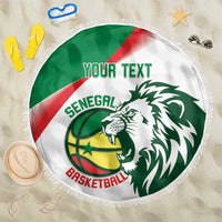 Senegal Basketball Custom Beach Blanket Come On Lions - Wonder Print Shop