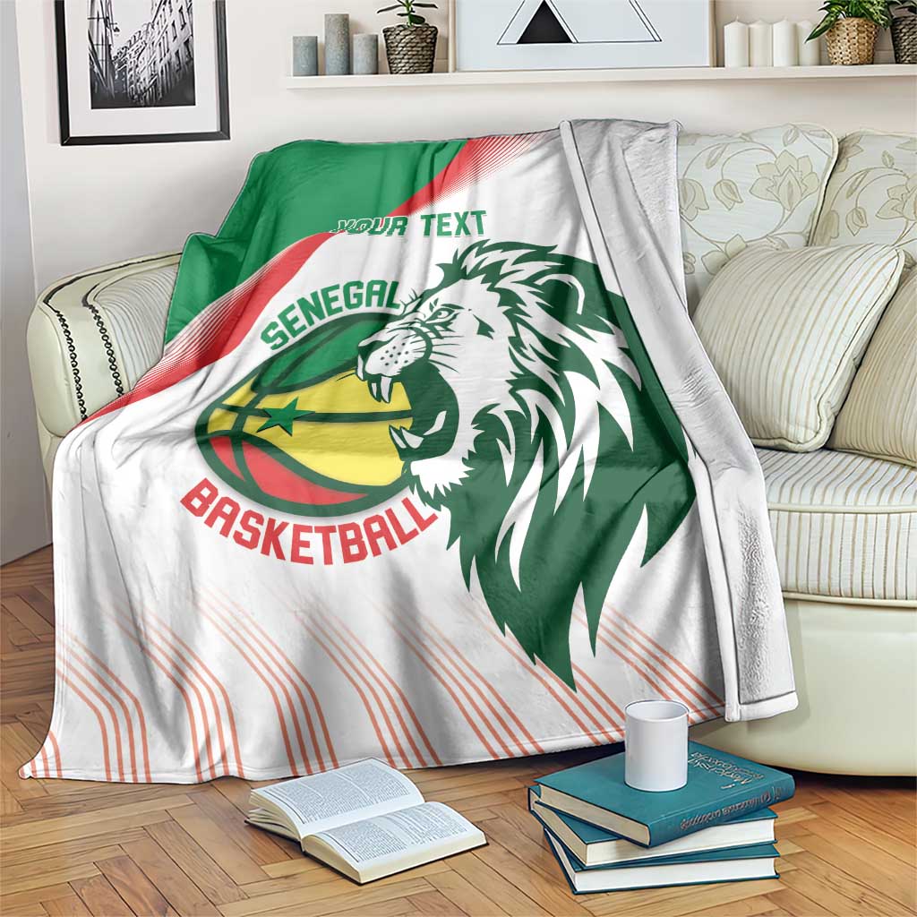 Senegal Basketball Custom Blanket Come On Lions - Wonder Print Shop