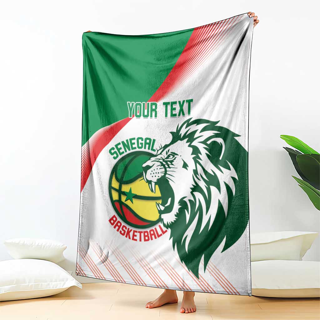 Senegal Basketball Custom Blanket Come On Lions - Wonder Print Shop