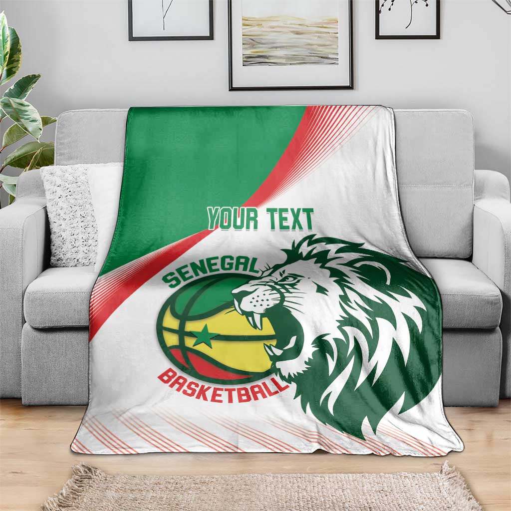 Senegal Basketball Custom Blanket Come On Lions - Wonder Print Shop