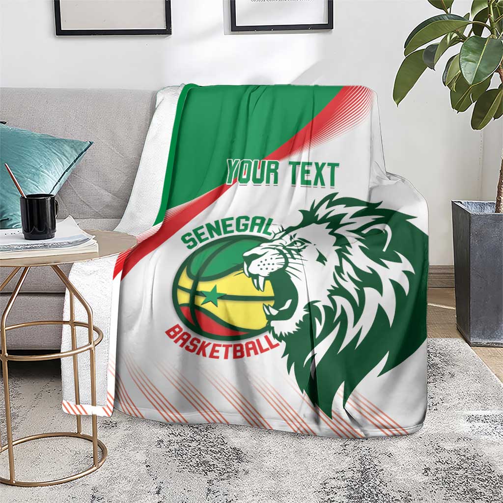 Senegal Basketball Custom Blanket Come On Lions - Wonder Print Shop