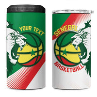 Senegal Basketball Custom 4 in 1 Can Cooler Tumbler Come On Lions - Wonder Print Shop