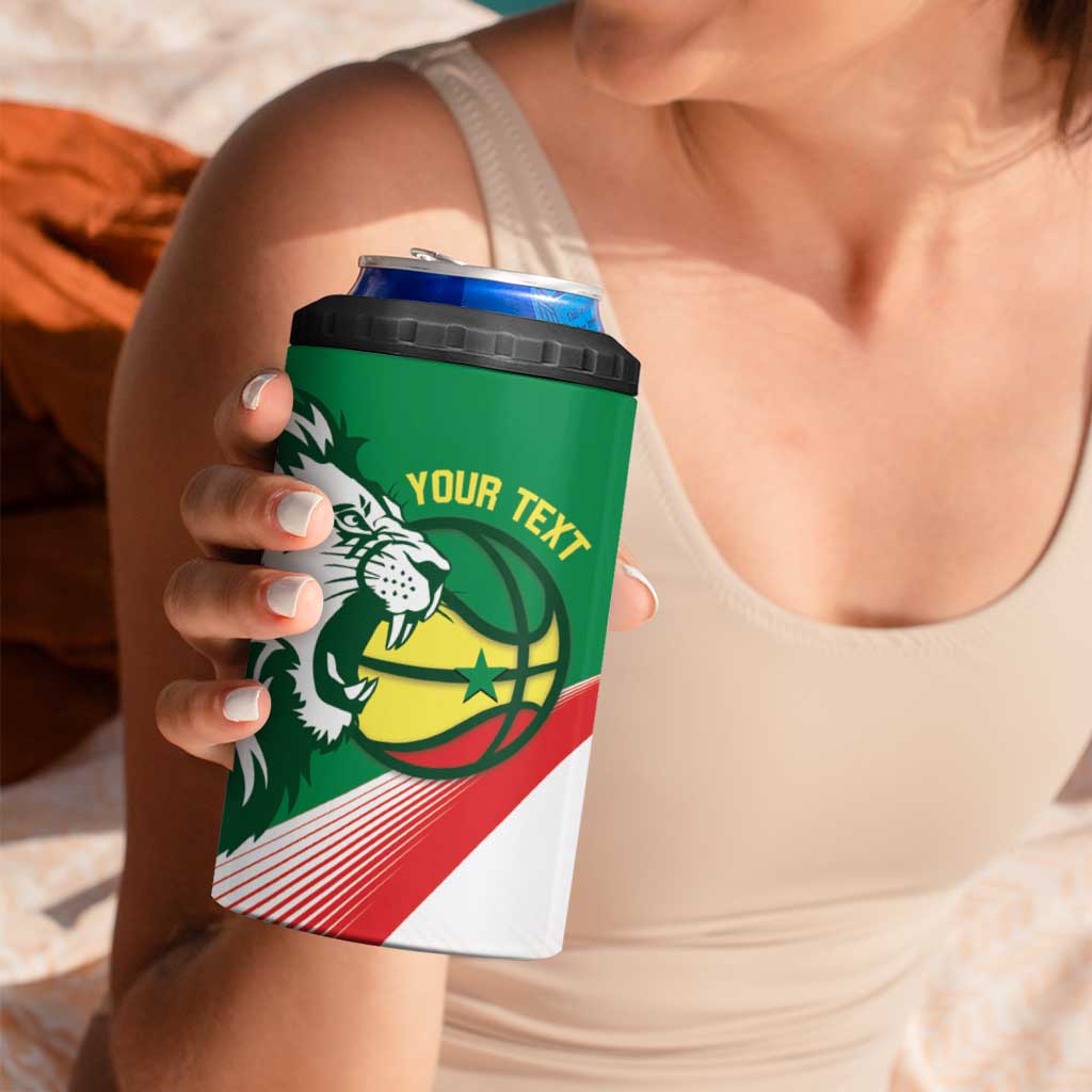 Senegal Basketball Custom 4 in 1 Can Cooler Tumbler Come On Lions - Wonder Print Shop