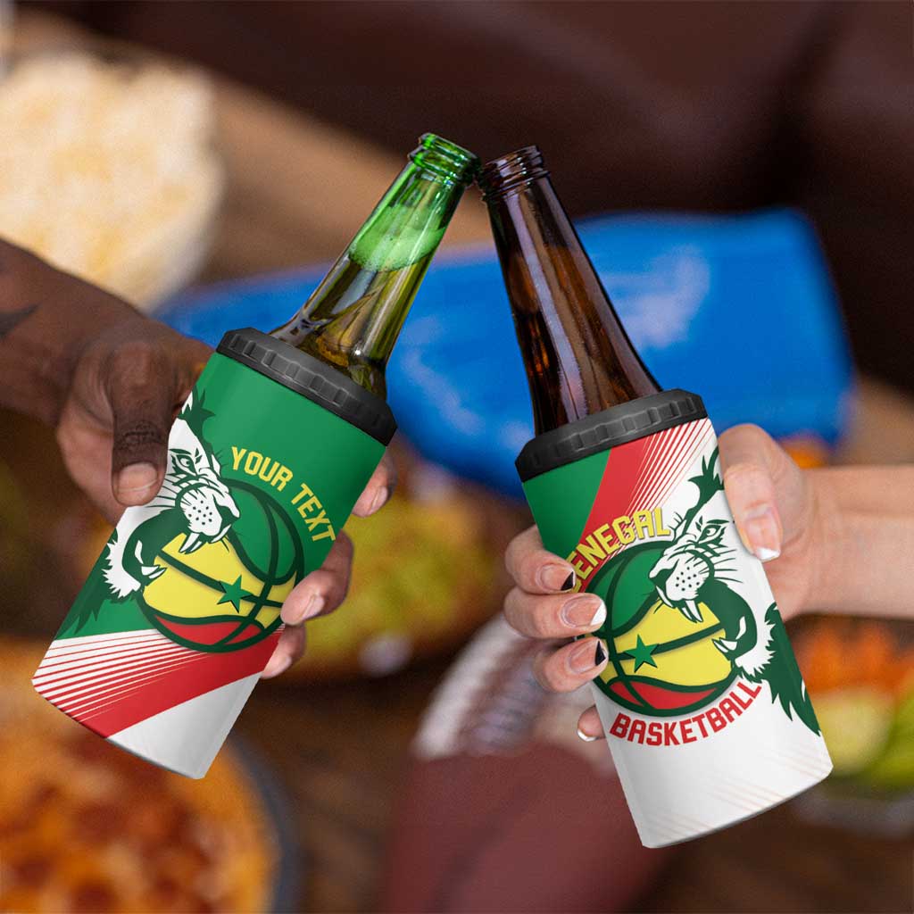 Senegal Basketball Custom 4 in 1 Can Cooler Tumbler Come On Lions - Wonder Print Shop