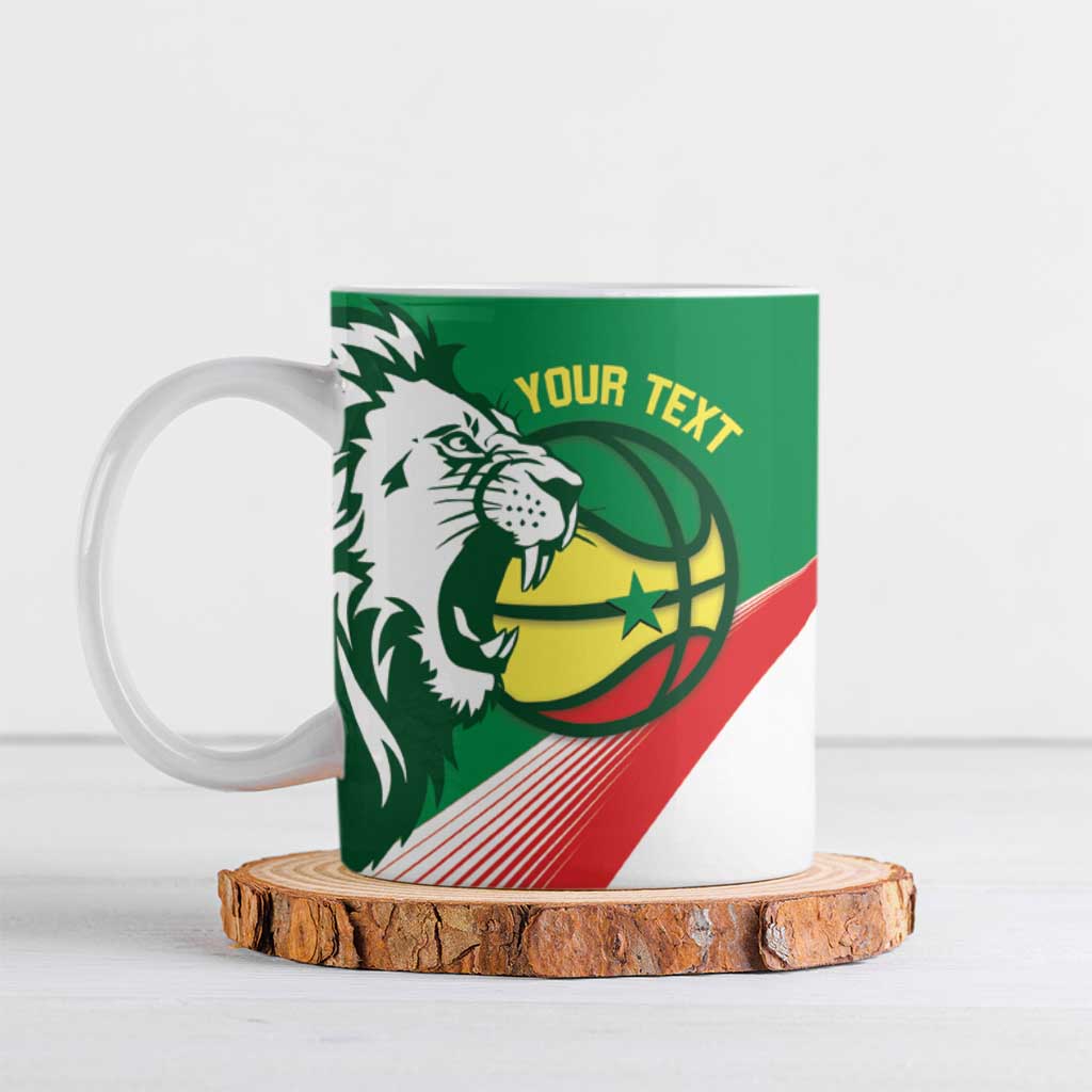 Senegal Basketball Custom Ceramic Mug Come On Lions - Wonder Print Shop