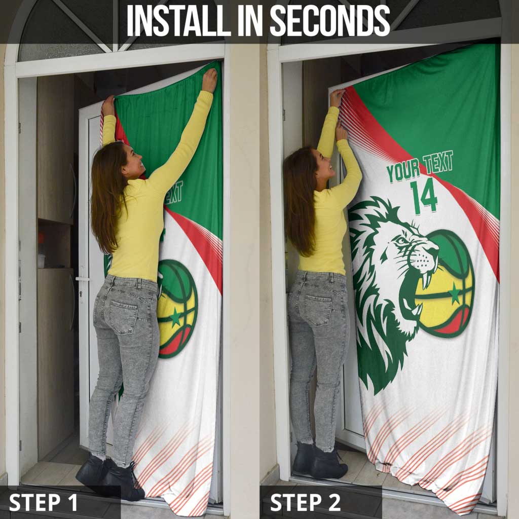 Senegal Basketball Custom Door Cover Come On Lions - Wonder Print Shop