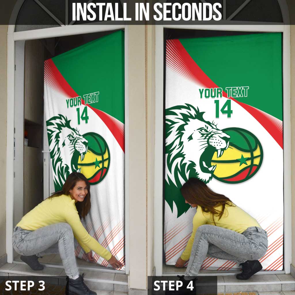 Senegal Basketball Custom Door Cover Come On Lions - Wonder Print Shop