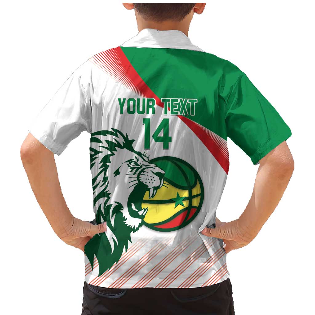 Senegal Basketball Custom Family Matching Mermaid Dress and Hawaiian Shirt Come On Lions - Wonder Print Shop