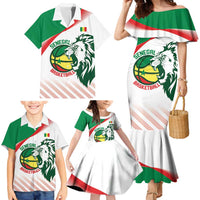 Senegal Basketball Custom Family Matching Mermaid Dress and Hawaiian Shirt Come On Lions - Wonder Print Shop