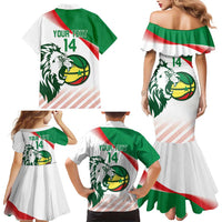 Senegal Basketball Custom Family Matching Mermaid Dress and Hawaiian Shirt Come On Lions - Wonder Print Shop