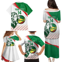Senegal Basketball Custom Family Matching Puletasi and Hawaiian Shirt Come On Lions - Wonder Print Shop