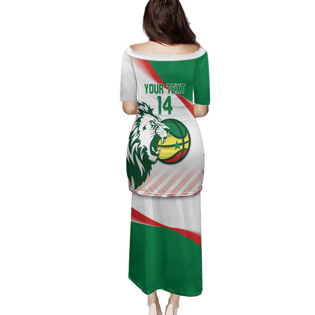 Senegal Basketball Custom Family Matching Puletasi and Hawaiian Shirt Come On Lions - Wonder Print Shop