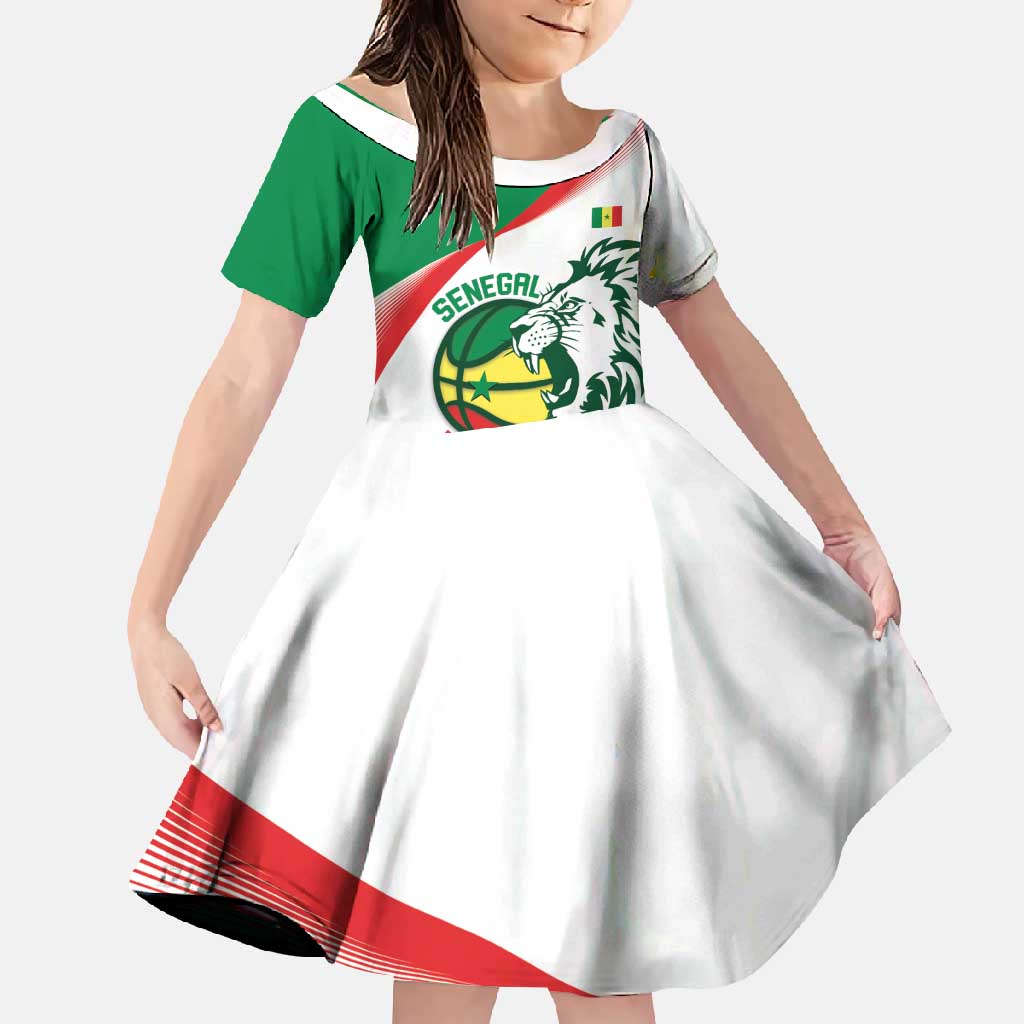 Senegal Basketball Custom Family Matching Tank Maxi Dress and Hawaiian Shirt Come On Lions - Wonder Print Shop