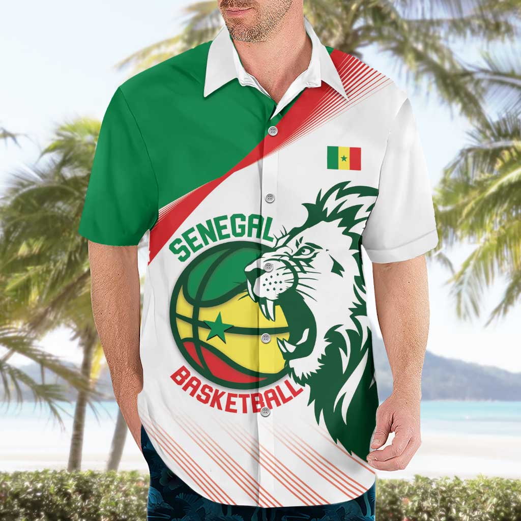 Senegal Basketball Custom Hawaiian Shirt Come On Lions - Wonder Print Shop