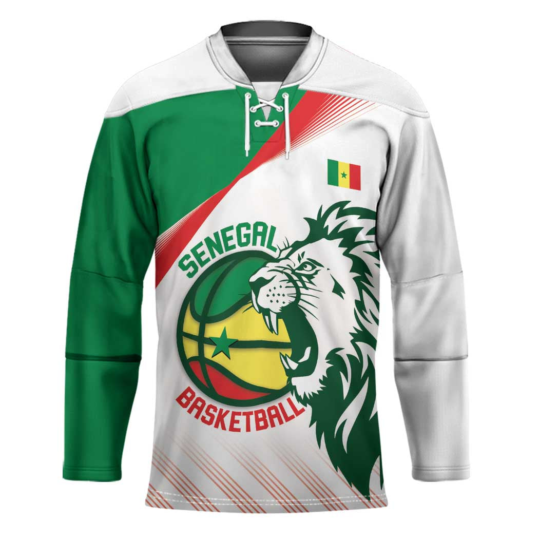 Senegal Basketball Custom Hockey Jersey Come On Lions - Wonder Print Shop