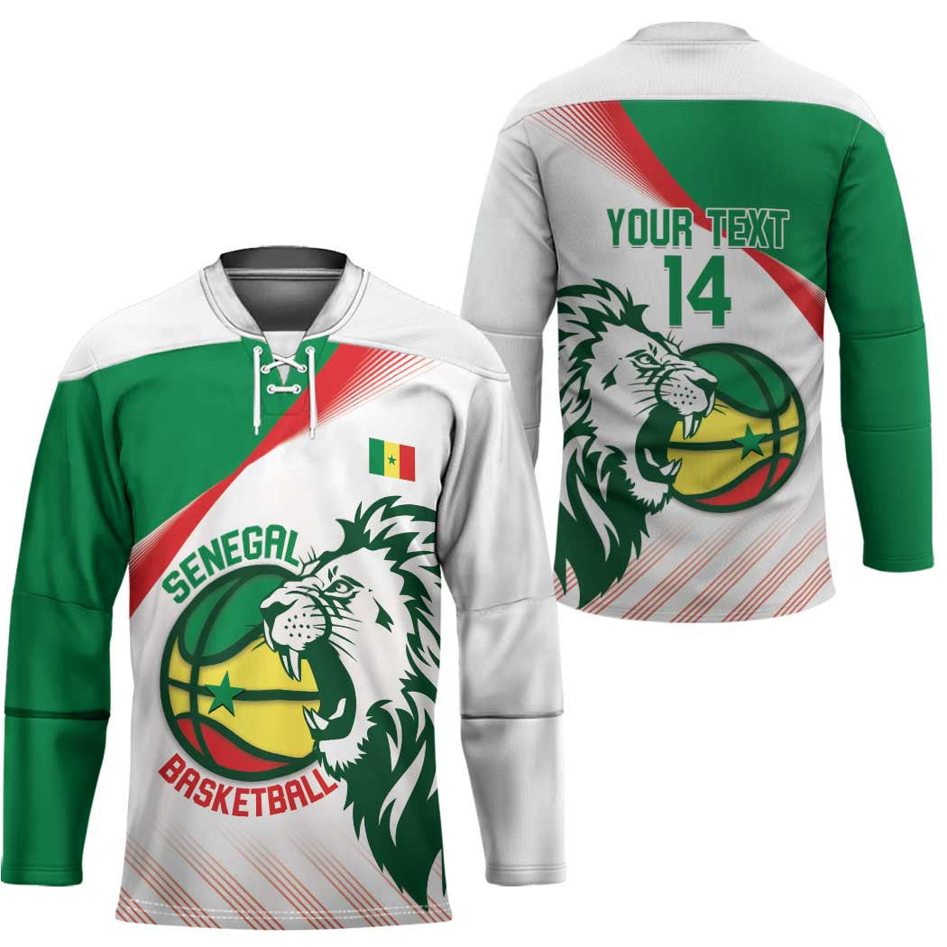 Senegal Basketball Custom Hockey Jersey Come On Lions - Wonder Print Shop