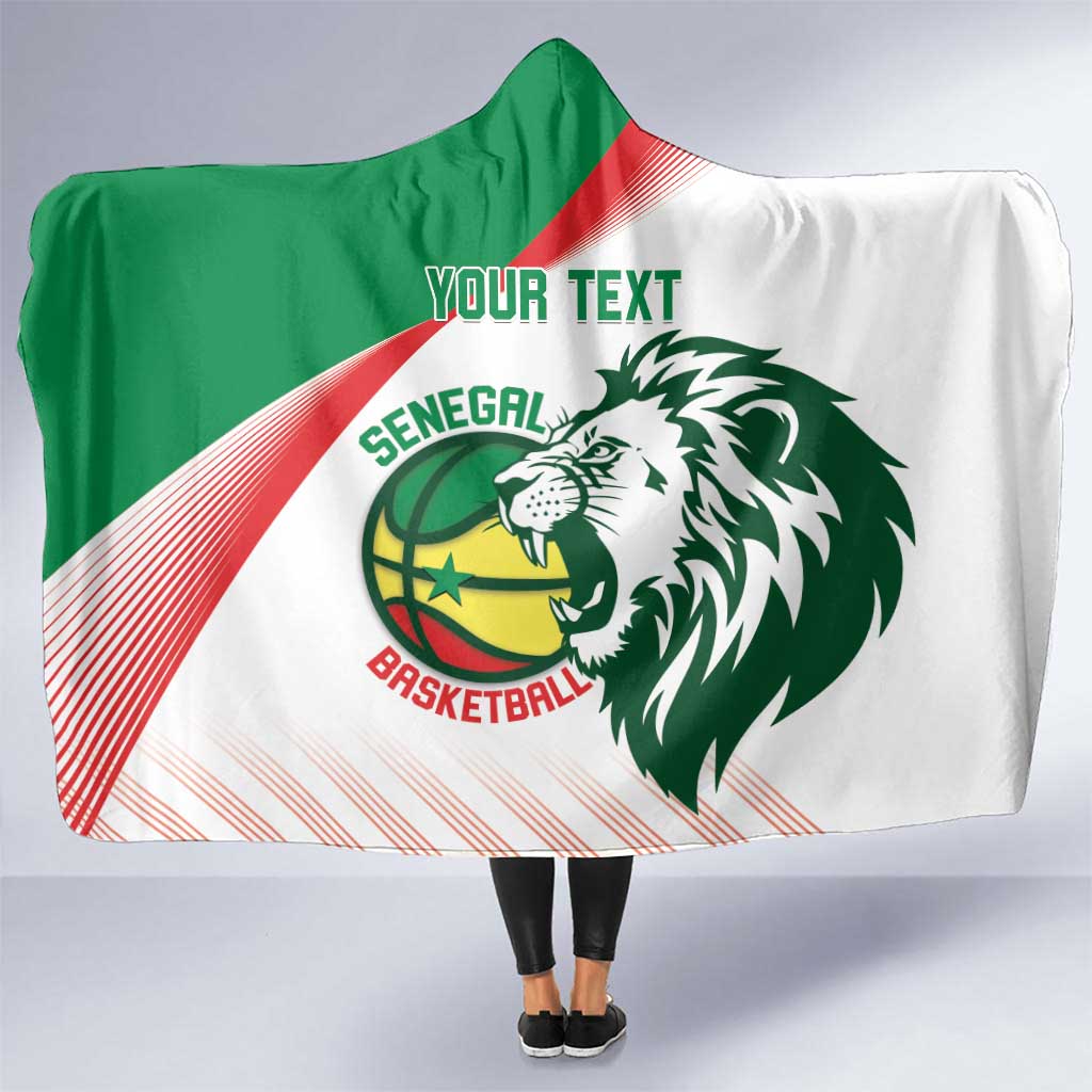 Senegal Basketball Custom Hooded Blanket Come On Lions - Wonder Print Shop