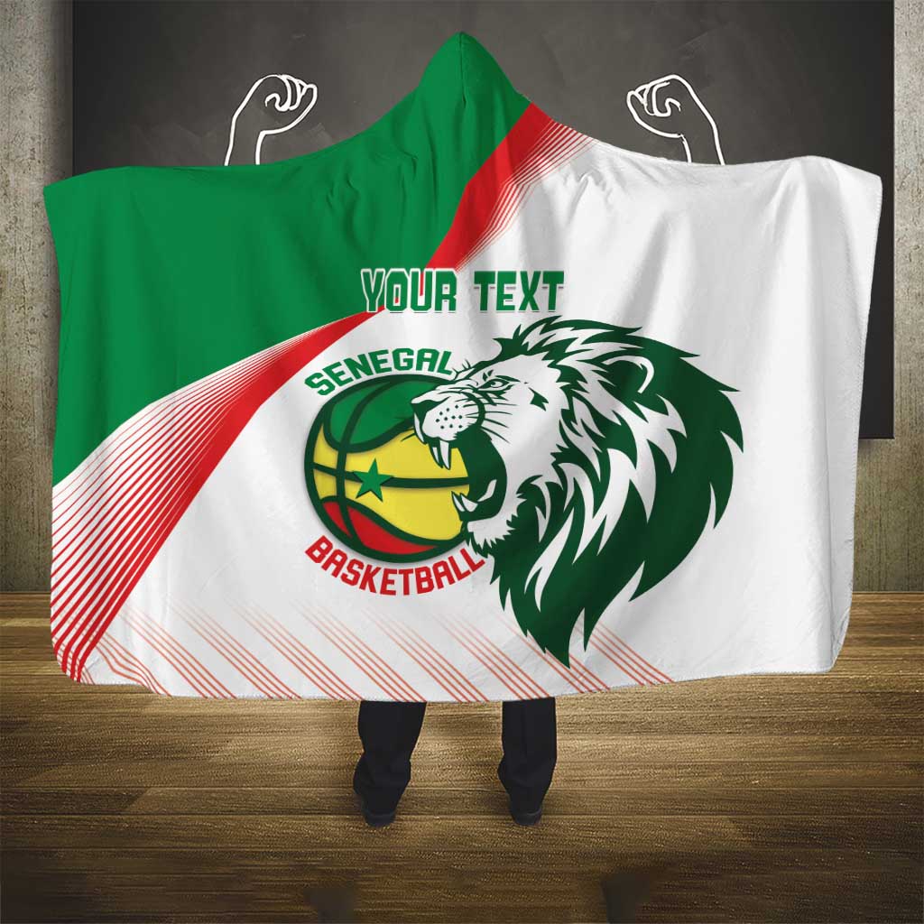 Senegal Basketball Custom Hooded Blanket Come On Lions - Wonder Print Shop