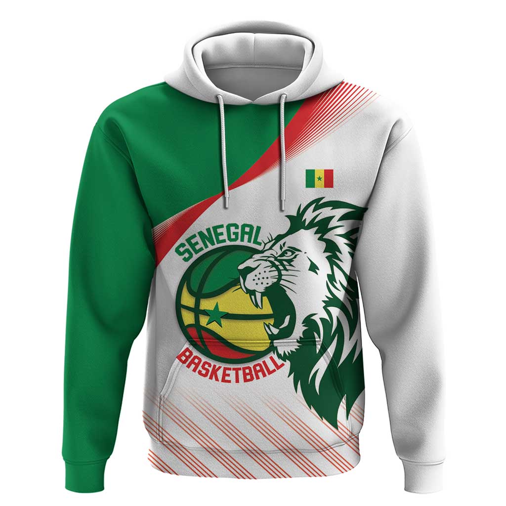 Senegal Basketball Custom Hoodie Come On Lions - Wonder Print Shop