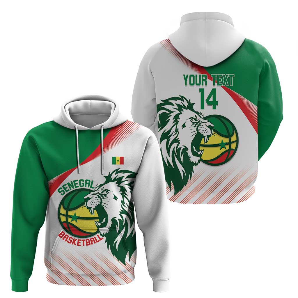 Senegal Basketball Custom Hoodie Come On Lions - Wonder Print Shop