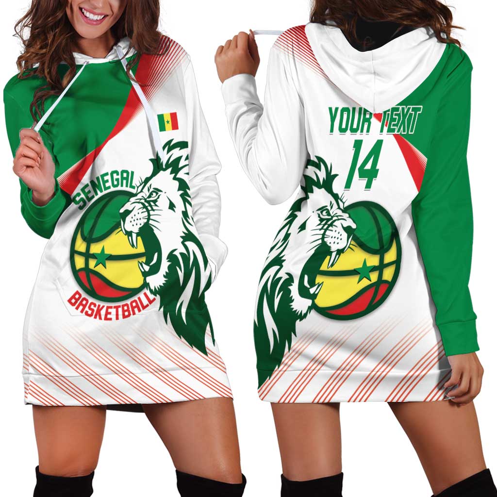 Senegal Basketball Custom Hoodie Dress Come On Lions - Wonder Print Shop