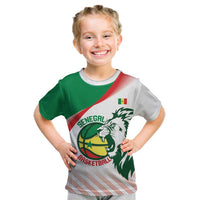 Senegal Basketball Custom Kid T Shirt Come On Lions - Wonder Print Shop