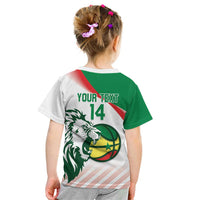 Senegal Basketball Custom Kid T Shirt Come On Lions - Wonder Print Shop