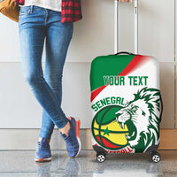 Senegal Basketball Custom Luggage Cover Come On Lions - Wonder Print Shop