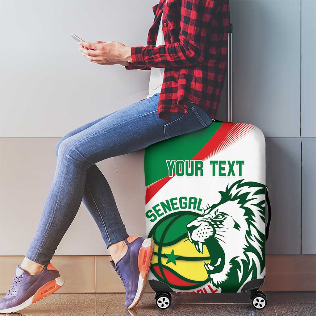 Senegal Basketball Custom Luggage Cover Come On Lions - Wonder Print Shop