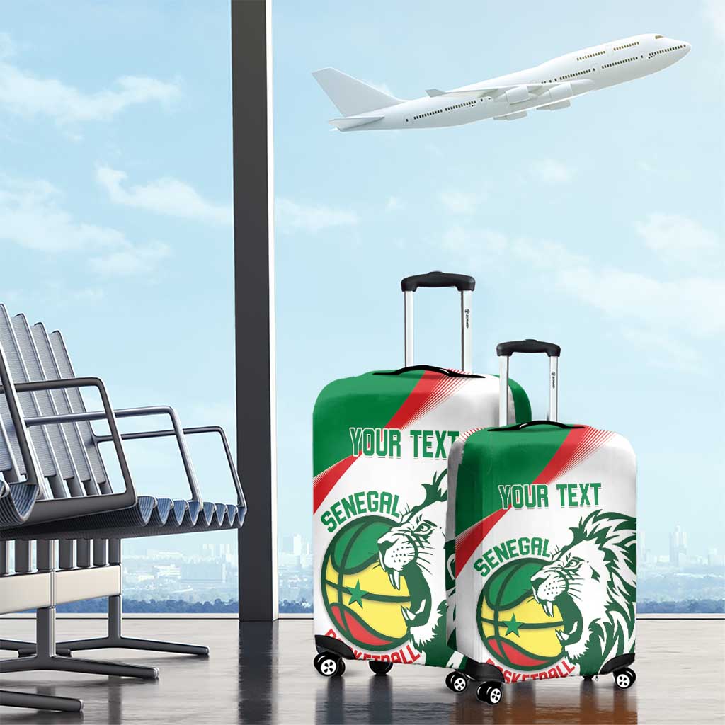 Senegal Basketball Custom Luggage Cover Come On Lions - Wonder Print Shop
