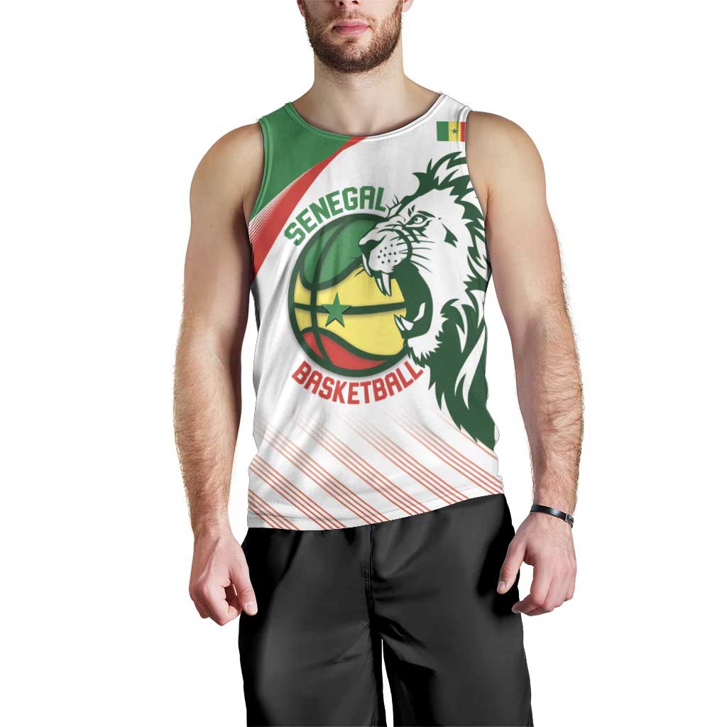 Senegal Basketball Custom Men Tank Top Come On Lions - Wonder Print Shop
