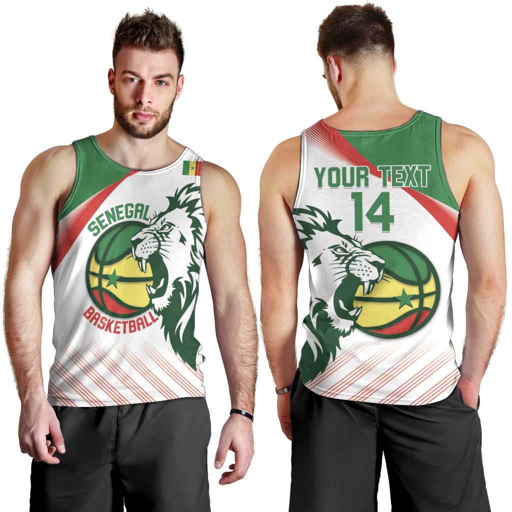 Senegal Basketball Custom Men Tank Top Come On Lions - Wonder Print Shop