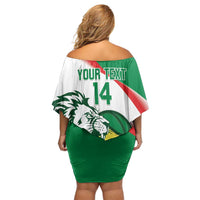 Senegal Basketball Custom Off Shoulder Short Dress Come On Lions - Wonder Print Shop