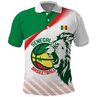 Senegal Basketball Custom Polo Shirt Come On Lions - Wonder Print Shop