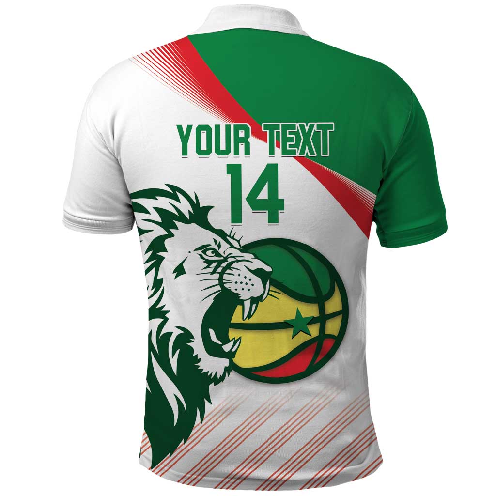 Senegal Basketball Custom Polo Shirt Come On Lions - Wonder Print Shop