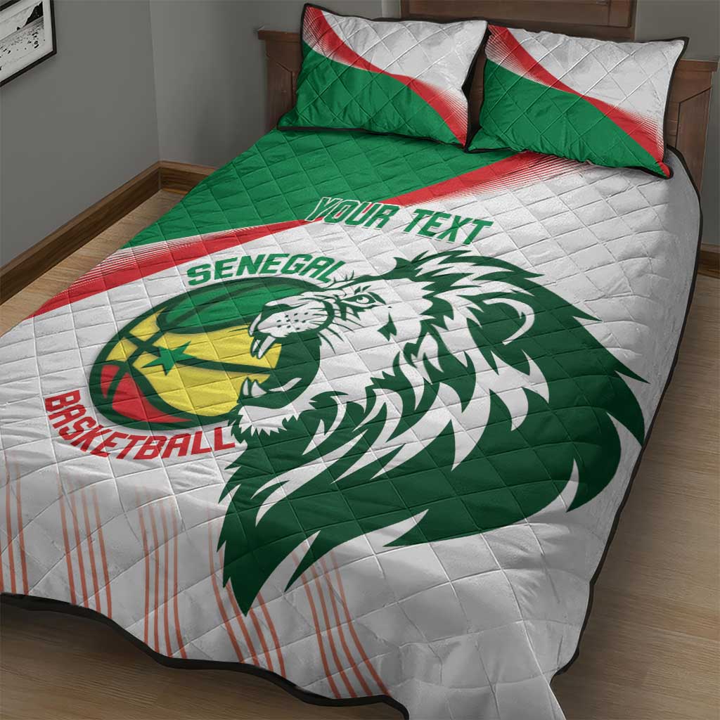 Senegal Basketball Custom Quilt Bed Set Come On Lions - Wonder Print Shop
