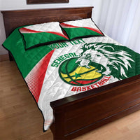 Senegal Basketball Custom Quilt Bed Set Come On Lions - Wonder Print Shop
