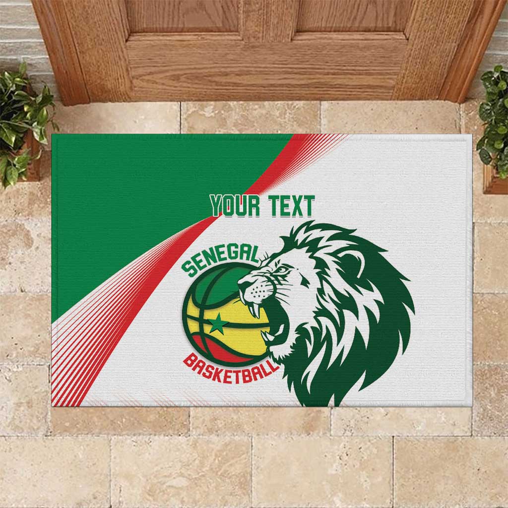 Senegal Basketball Custom Rubber Doormat Come On Lions - Wonder Print Shop