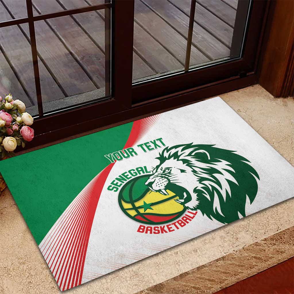 Senegal Basketball Custom Rubber Doormat Come On Lions - Wonder Print Shop